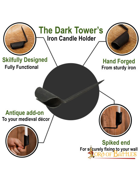 Middelalderlig lysestage i håndsmedet...