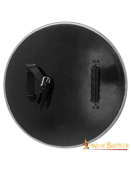 Viking houten schild met stalen umbo