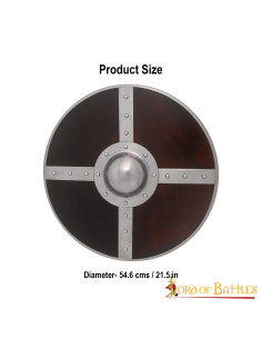 Viking houten schild met stalen umbo 2
