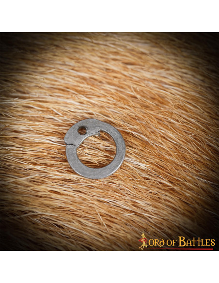 Platte ringen om maliënkolder te...