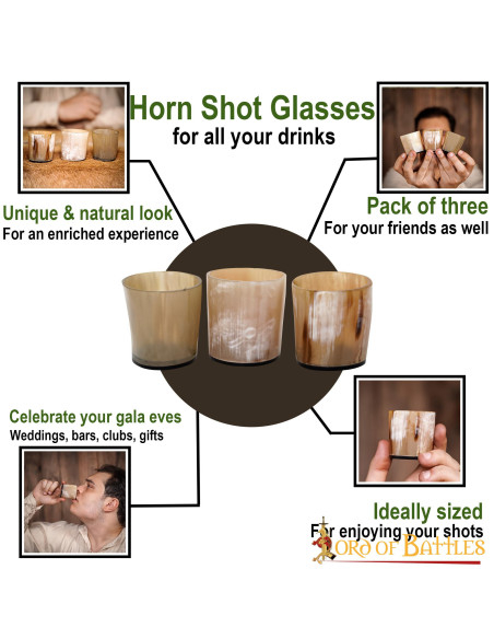 Set 3 vasos de chupito vikingos de...