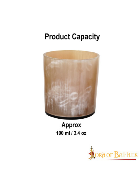 Sæt med 3 vikinge-shotglas med naturhorn