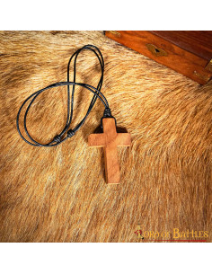 Houten christelijke kruishanger