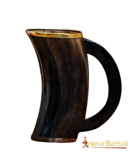 Taza Vikinga en cuero de Buey y...