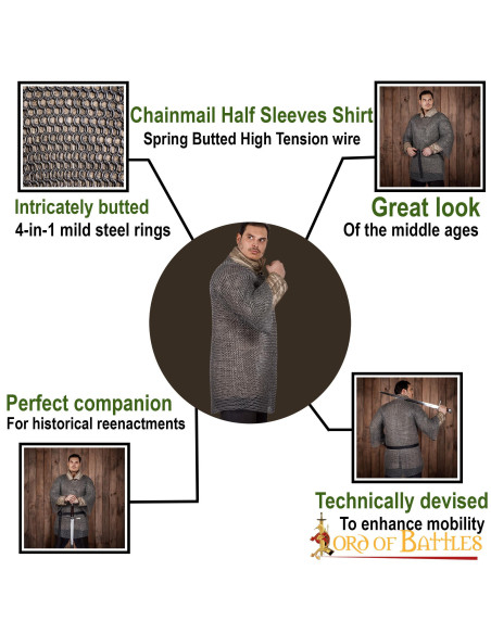 Middeleeuwse Haubergeon maliënkolder,...