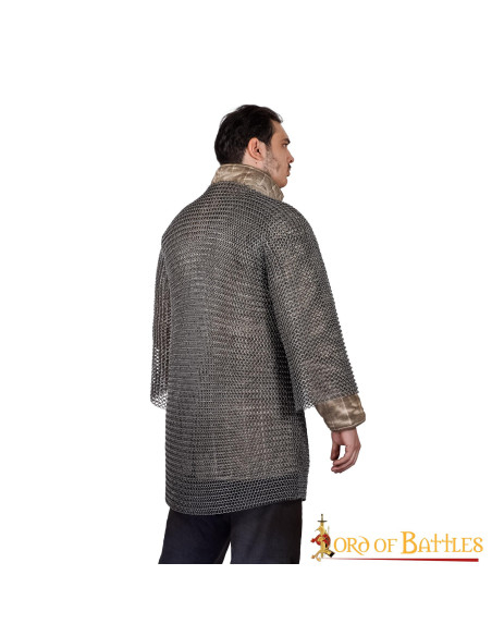 Middelalderlig Haubergeon ringbrynje,...
