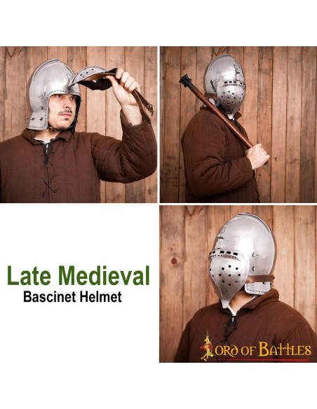 Bacinete Battle-Ready con visera,...