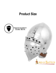 Kampfbereite Basinette mit Visier, Spätmittelalter 2