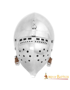 Kampfbereite Basinette mit Visier, Spätmittelalter