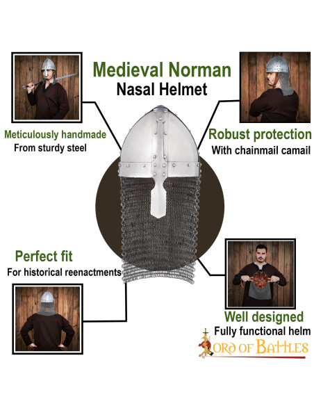 Normannischer Helm mit Nasen- und...
