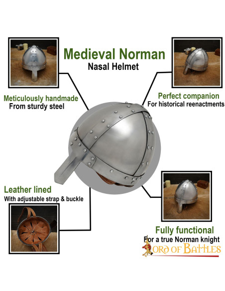 Casco vikingo con nasal Spanghelm,...