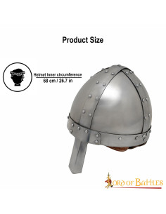 Casco vikingo con nasal Spanghelm, con forro cuero 2