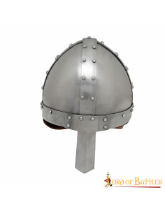 Casco vikingo con nasal Spanghelm, con forro cuero