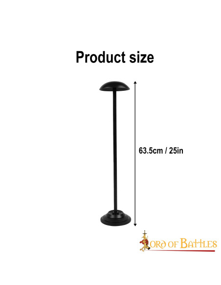 Stativ af jern til hjelme, højde 63,5...