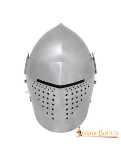 Mittelalterliche Basinette mit Visier, Spätmittelalter