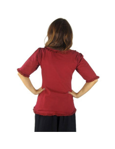 Blusa medieval algodón fino manga corta 2