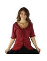 Blusa medieval algodón fino manga corta