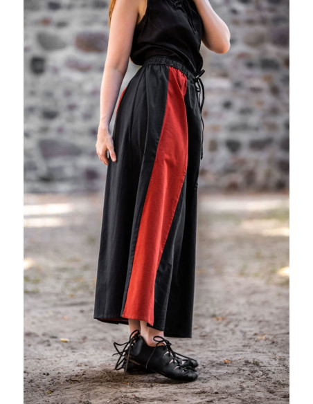 Falda medieval Bicolor Roja-Negra Falda medieval Bicolor Roja-Negra