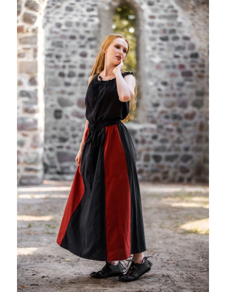 Falda medieval Bicolor Roja-Negra Falda medieval Bicolor Roja-Negra