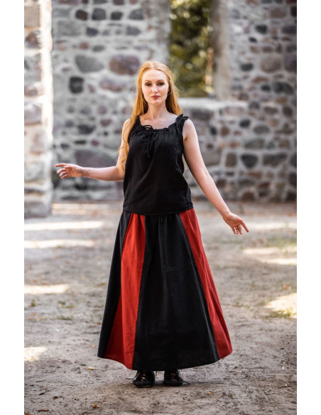 Falda medieval Bicolor Roja-Negra Falda medieval Bicolor Roja-Negra