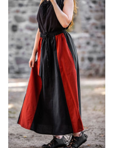 Falda medieval Bicolor Roja-Negra 2
