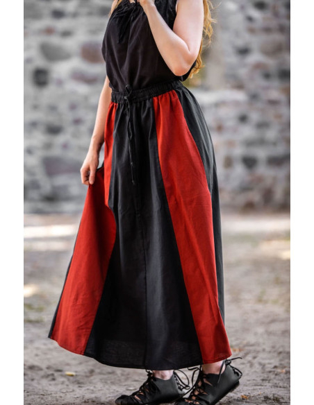Falda medieval Bicolor Roja-Negra Falda medieval Bicolor Roja-Negra