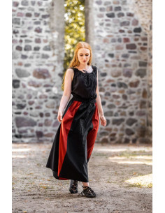 Falda medieval Bicolor Roja-Negra