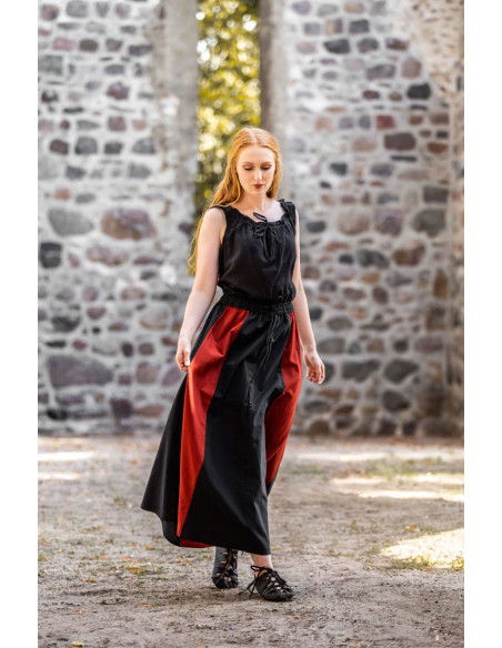 Falda medieval Bicolor Roja-Negra Falda medieval Bicolor Roja-Negra
