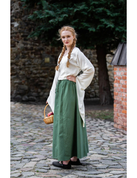 Falda medieval mujer verde