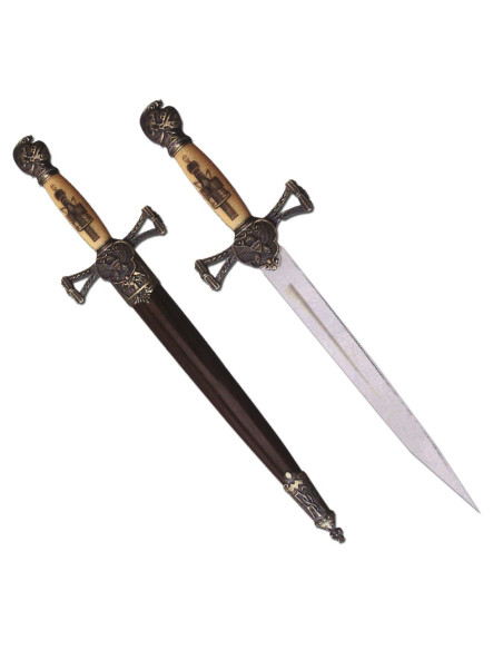 Daga medieval con vaina (35 cms.)