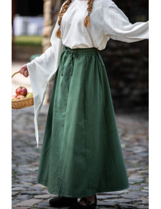 Middelalderlig grøn kvindenederdel 2