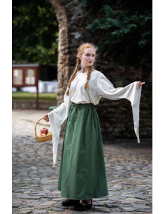 Middelalderlig grøn kvindenederdel