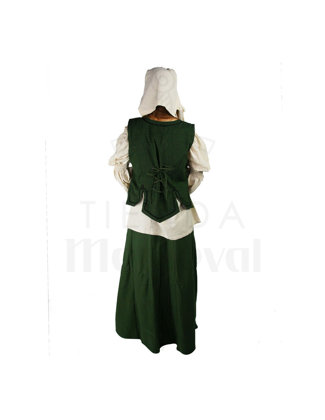 Chaleco medieval mujer verde ⚔️ Tienda-Medieval