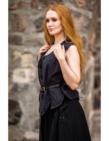 Chaleco medieval mujer Selma negro Chaleco medieval mujer Selma negro