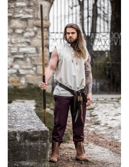 Camisa medieval natural sin mangas