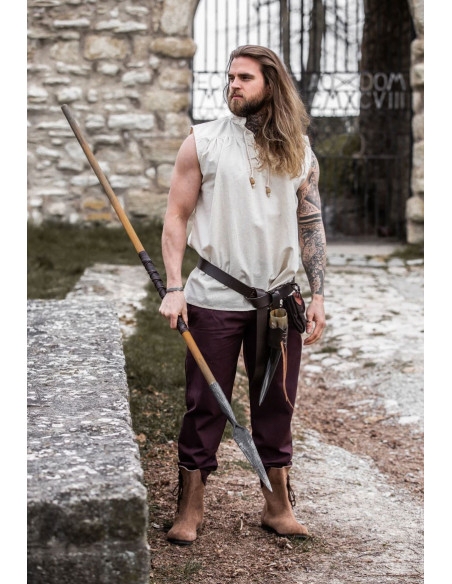 Camisa medieval natural sin mangas