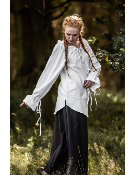 Witte Morgan middeleeuwse blouse