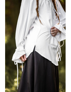 Weiße Morgan-Mittelalterbluse 2