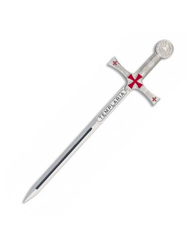 Templar minisværd, 17,4 cm.
 afsluttes-Gylden