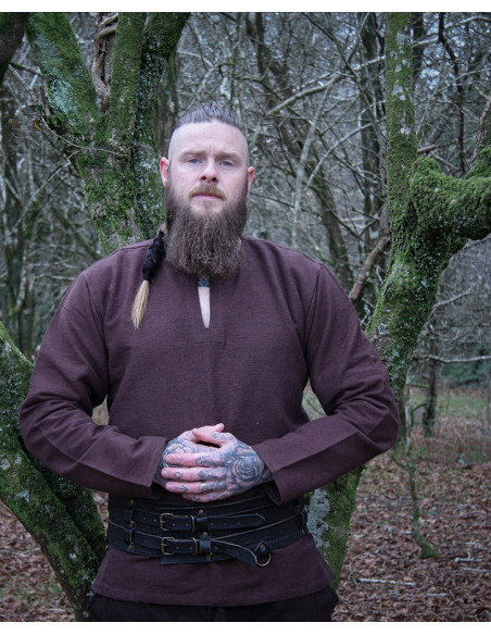Túnica vikinga Ivar, marrón oscura