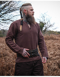 Túnica vikinga Ivar, marrón oscura