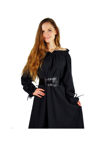 Vestido medieval mujer largo negro