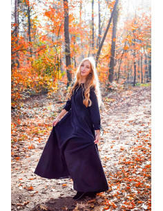 Mittelalterliches Damenkleid lang schwarz