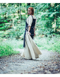 Aleiga kvinde sort surcoat med stropper 2