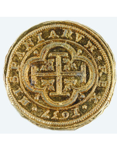100 guldskjolde mønt, 4 cm.