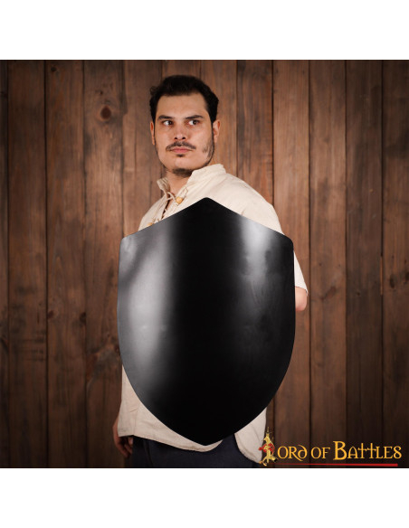 Escudo medieval negro liso, para... Escudo medieval negro liso, para...