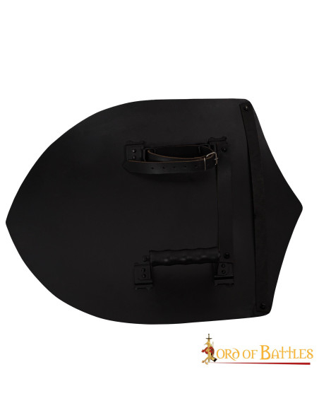 Escudo medieval negro liso, para... Escudo medieval negro liso, para...