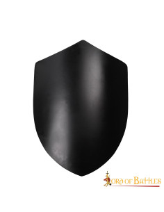 Escudo medieval negro liso, para personalizar
