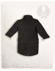 Mittelalterliches Gambeson-Modell Arthur, schwarz 2