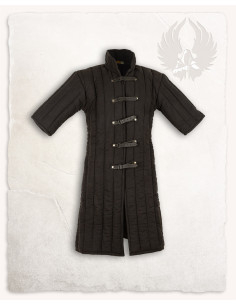Mittelalterliches Gambeson-Modell Leopold, schwarz
